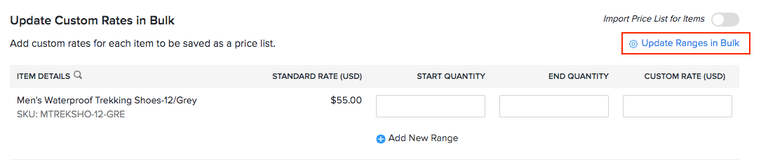 Update ranges option