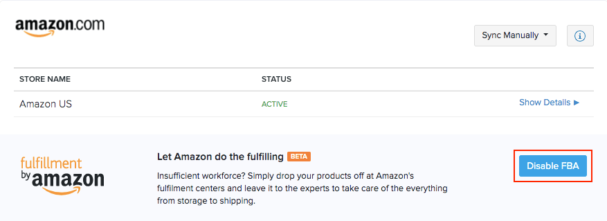 Disable FBA