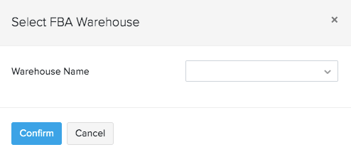 Select FBA warehouse