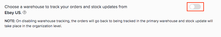 Ebay US warehouse mapping toggle