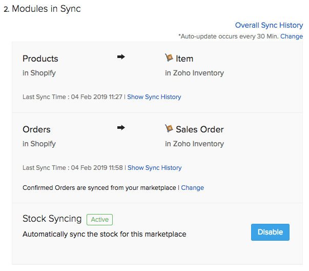 Fulfilled order sync option in Shopify