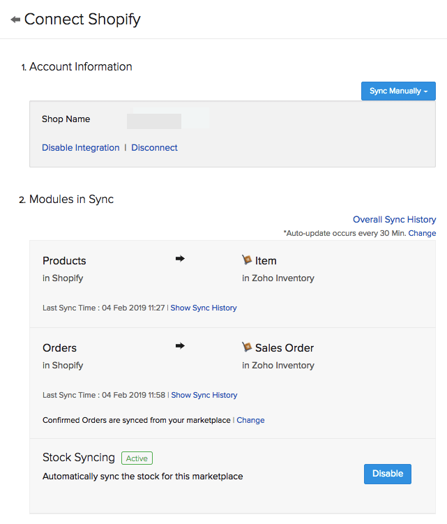 Shopify Integration User Guide Zoho Inventory