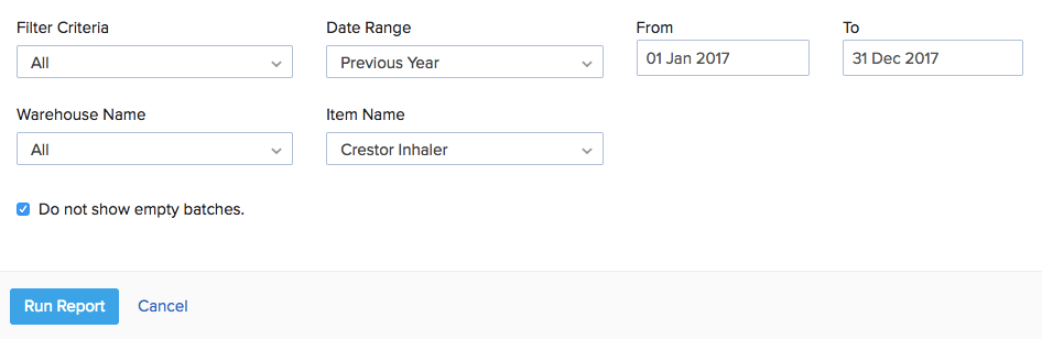 Batch report customization