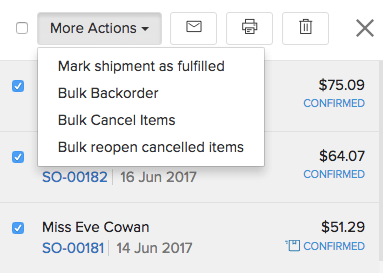 Bulk Item Cancel option in SO