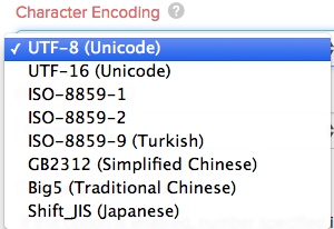 Character encoding