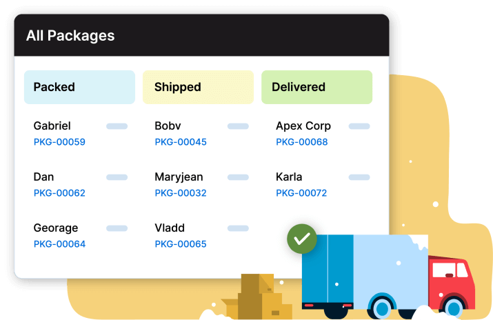 package dashboard | Zoho Inventory