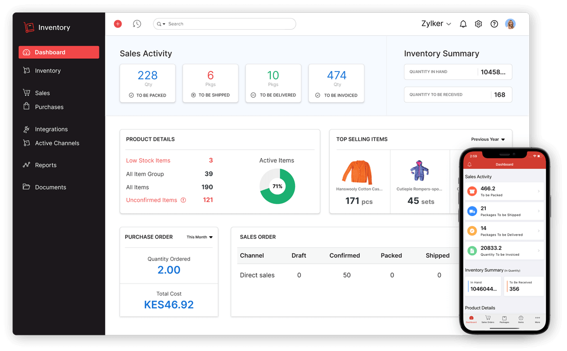 Dashboard-Online Inventory Management Software | Zoho Inventory