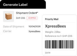 Shipping label generation - XpressBees | Zoho Inventory