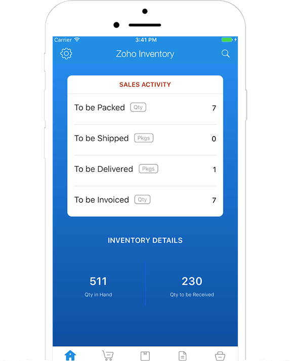 Inventory mobile app Zoho Inventory
