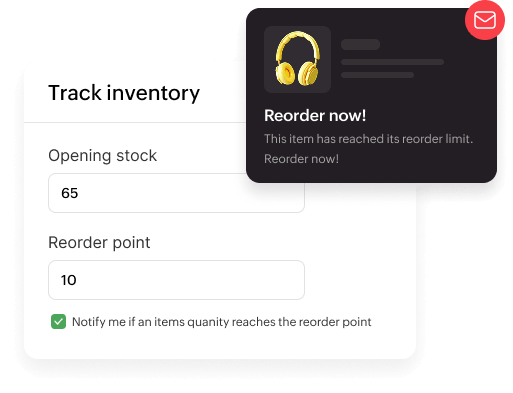 Reorder alerts