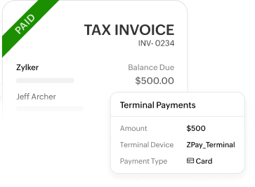 Terminal payment on invoice