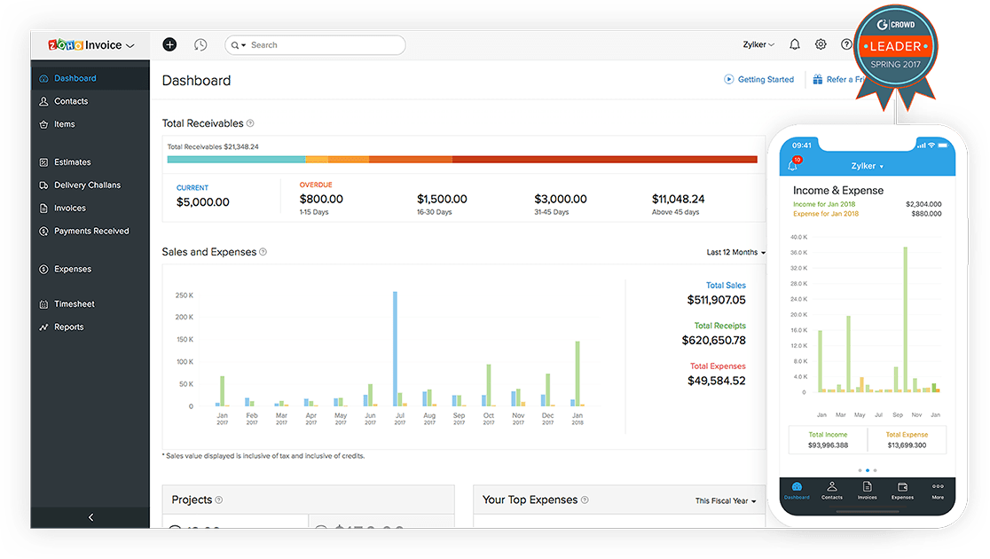 Invoice Software for small business - Zoho Invoice