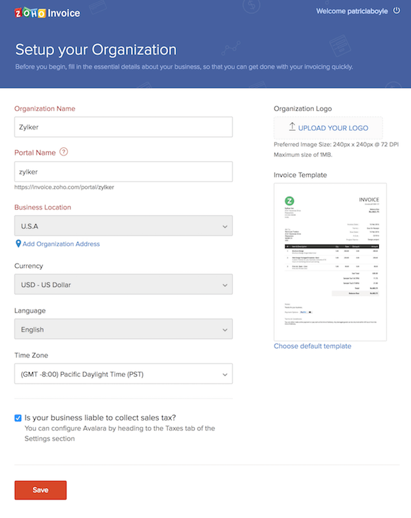 Setting up Organization Page