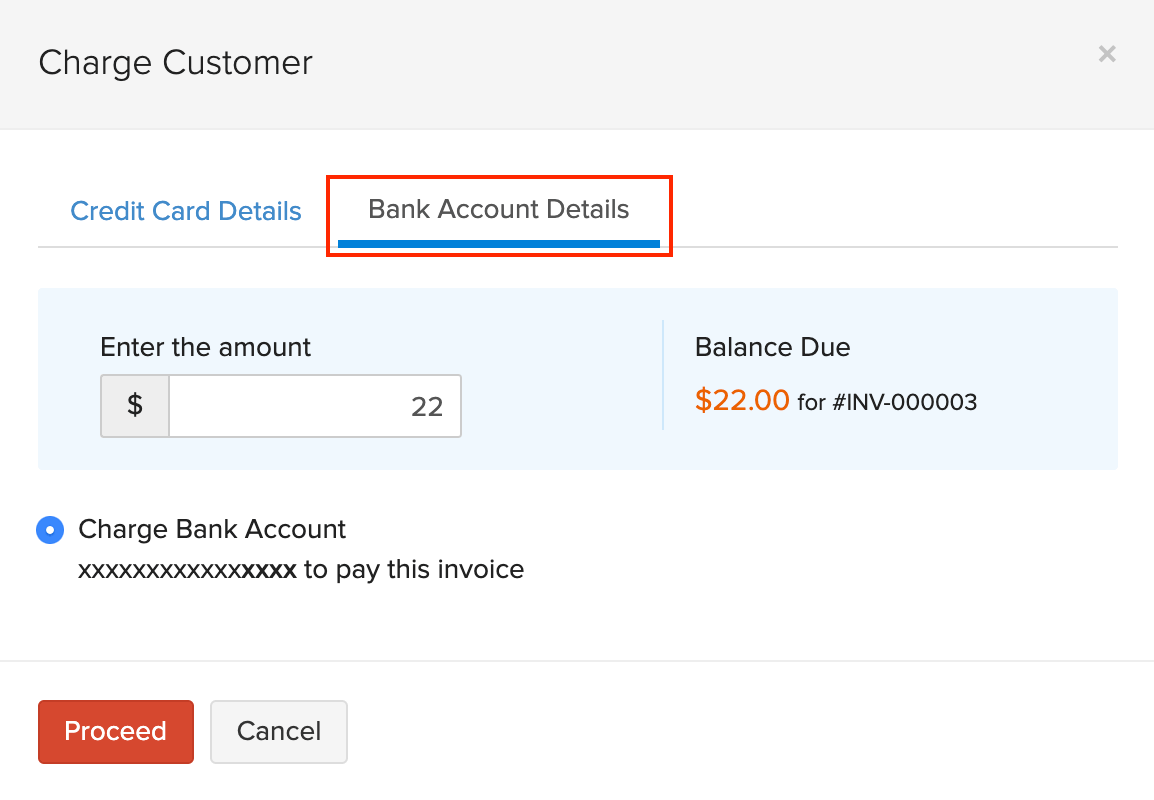 Bank Account Details