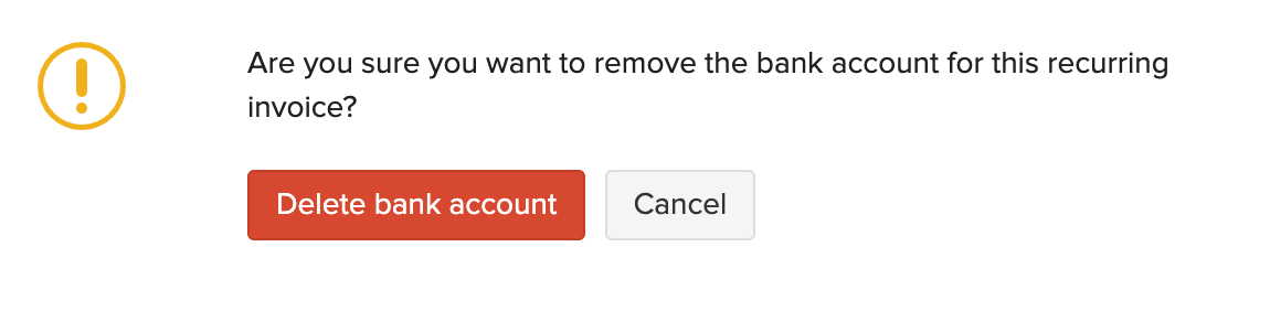 Delete Recurring Bank Account