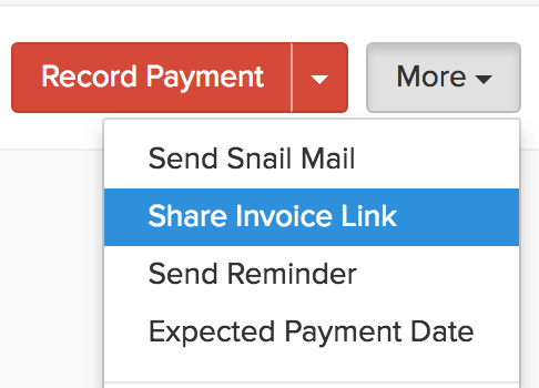 Sharing an invoice Link