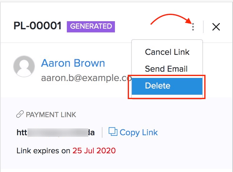Delete Payment Links