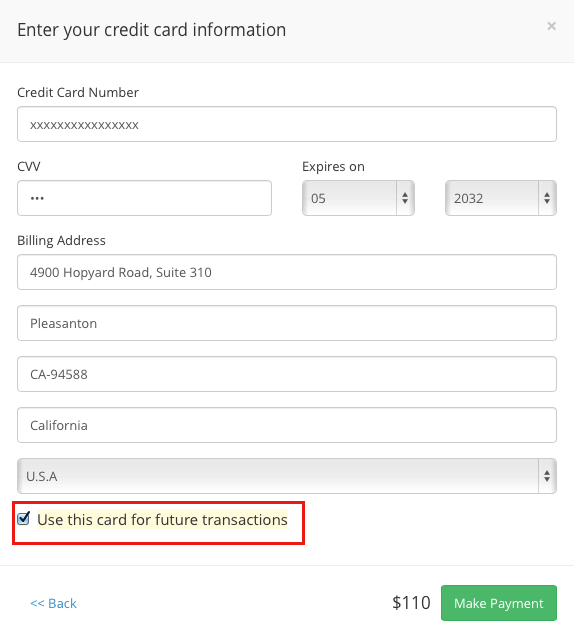 Receiving Payments Auto-charge
