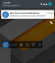 Push notifications in invoice app - Zoho Invoice