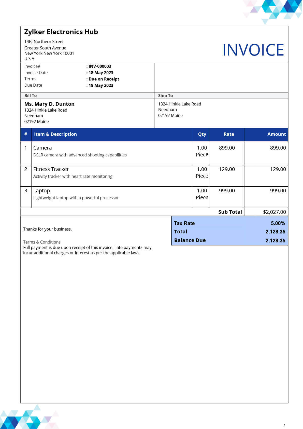 excel test template