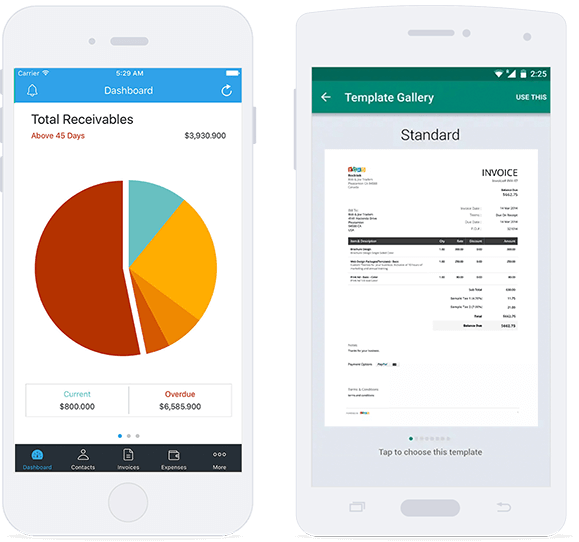 Mobile invoicing on iOS & Android | Zoho Invoice