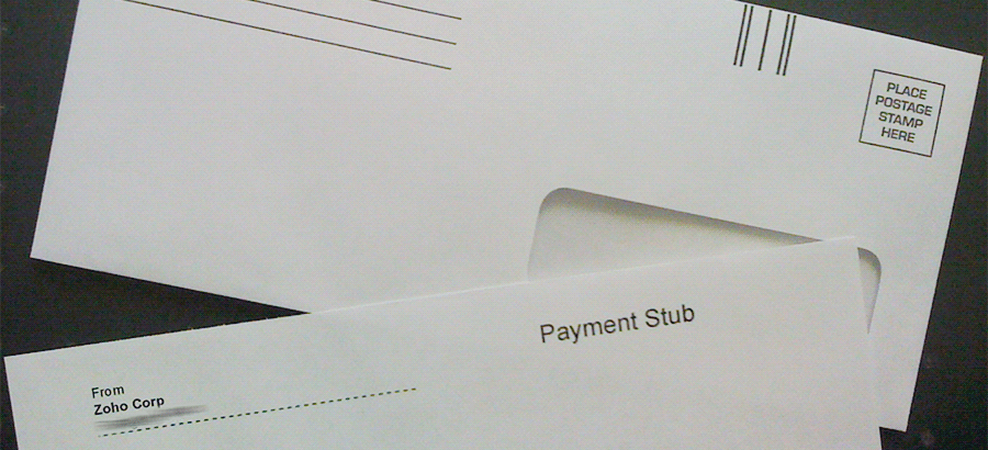 Payment stub and return envelope