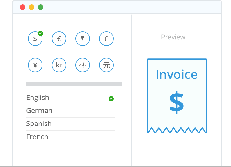Multicurrency and Multilingual Invoices - Zoho Invoice