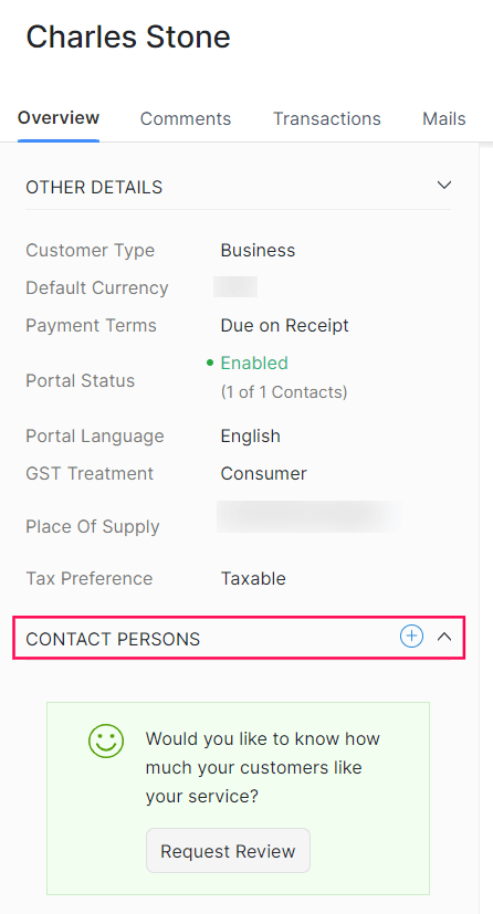 Add contact persons