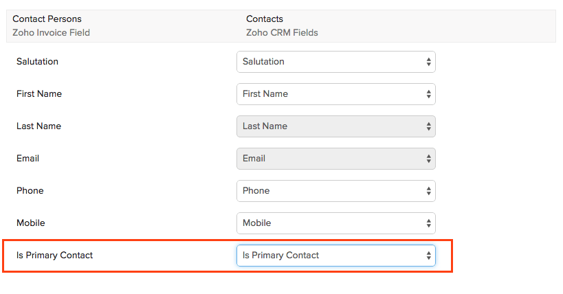 CRM Primary Contact