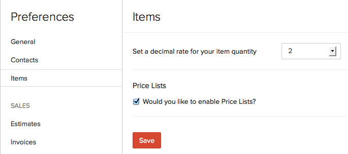 Enable pricelist
