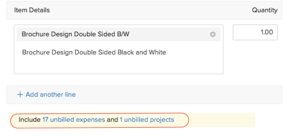Include unbilled expenses/projects