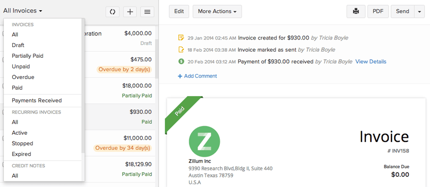 zoho subscriptions invoice zoho subscriptions invoice