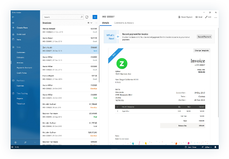 Invoice Software Features - Invoice