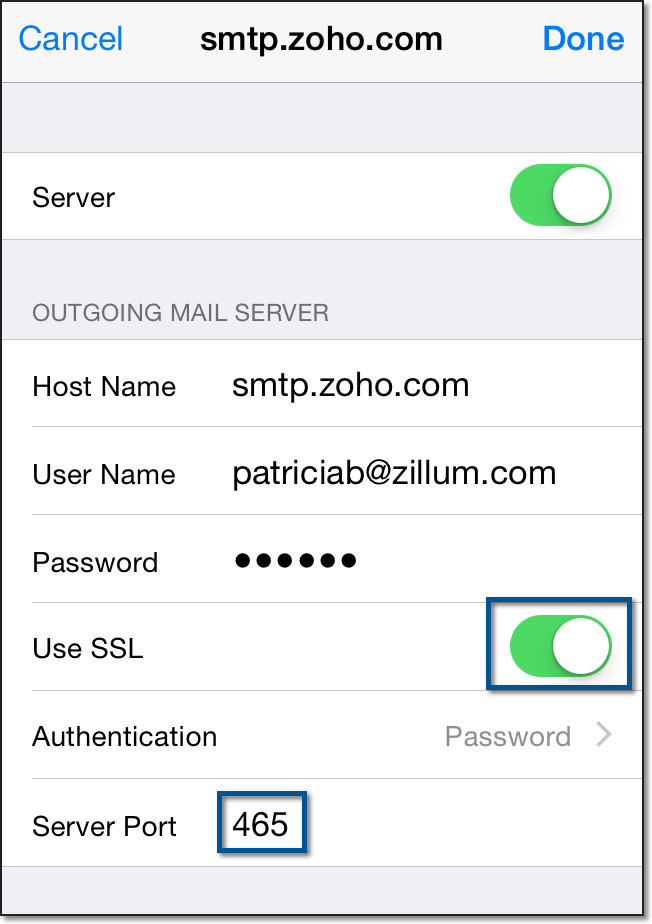what is host name when adding email to iphone