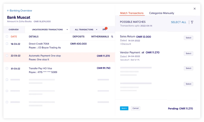 Banking - Online Accounting Software | Zoho Books