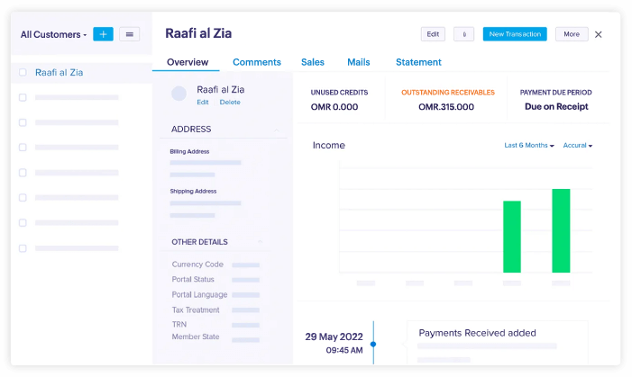 Contact Management - Online Accounting Software | Zoho Books
