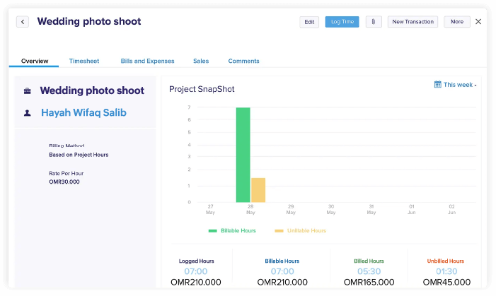 Time Tracking - Online Accounting Software | Zoho Books