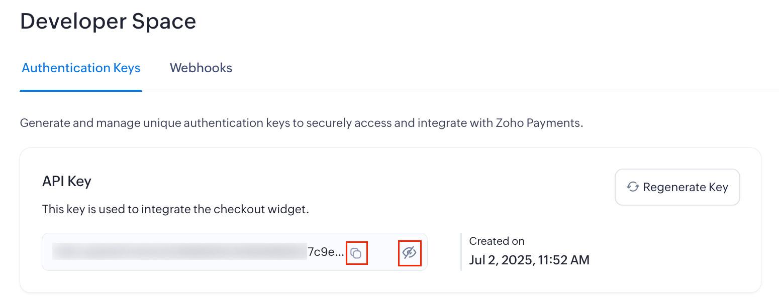View API Key