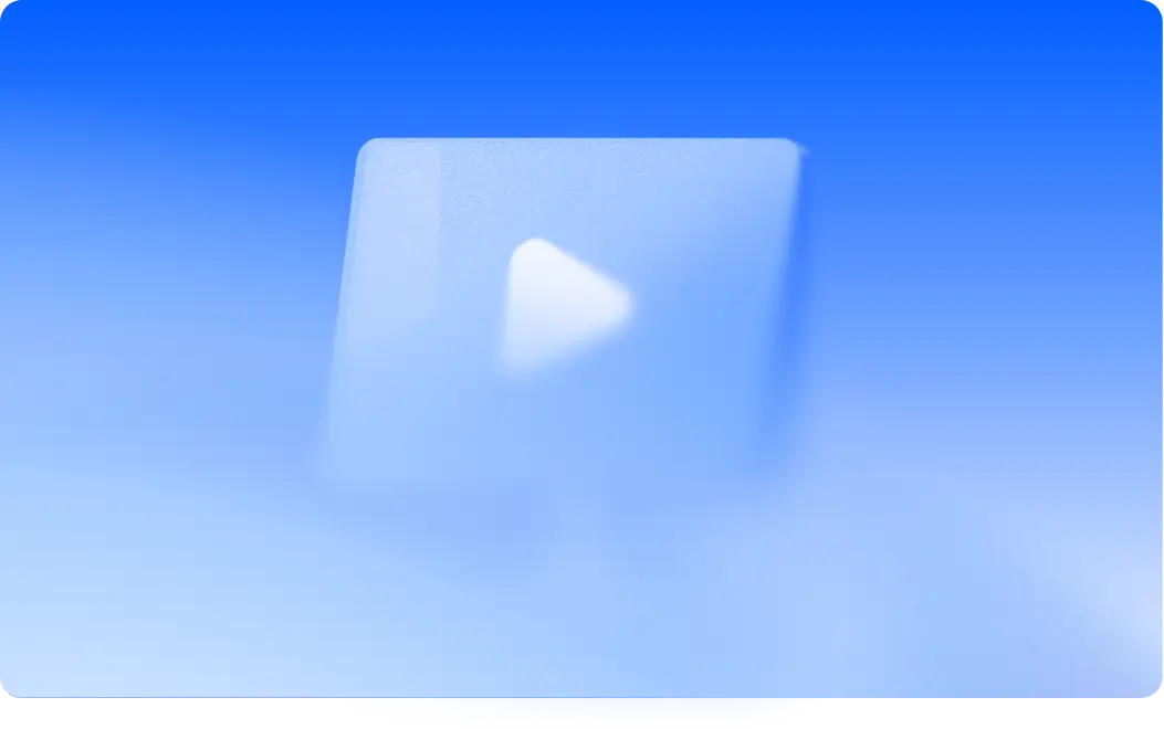 Play button artwork representing the Zoho Payments webinar recording