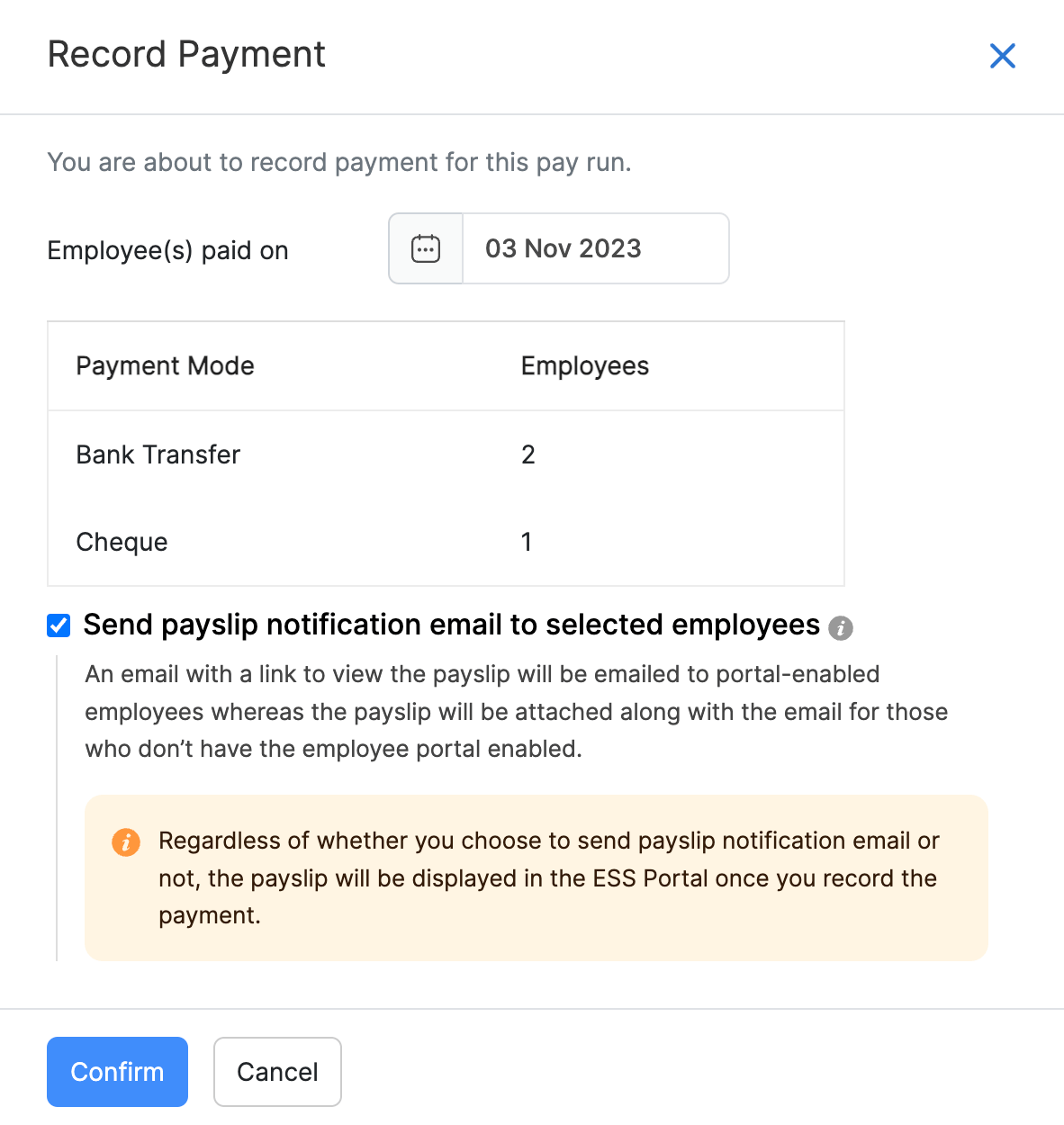 Create Pay Run