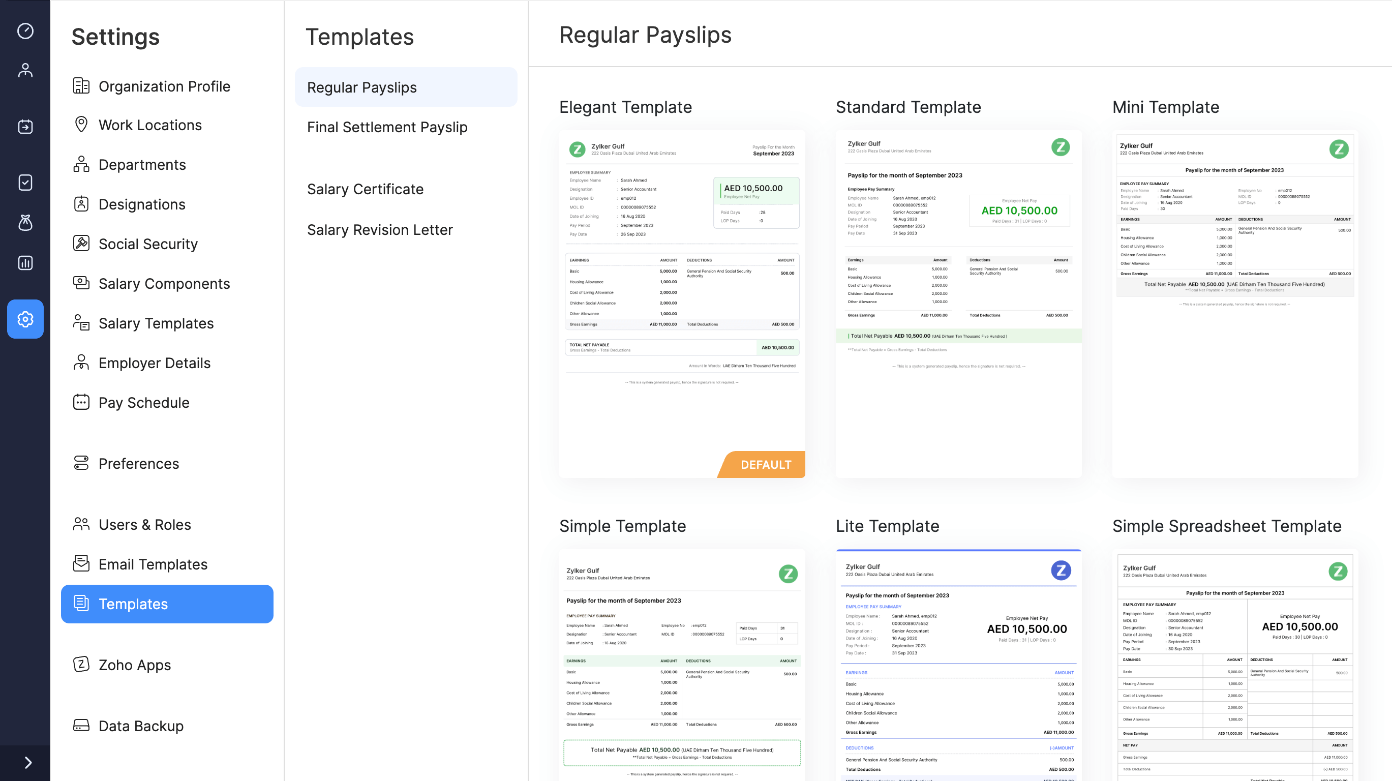 Payslip Template