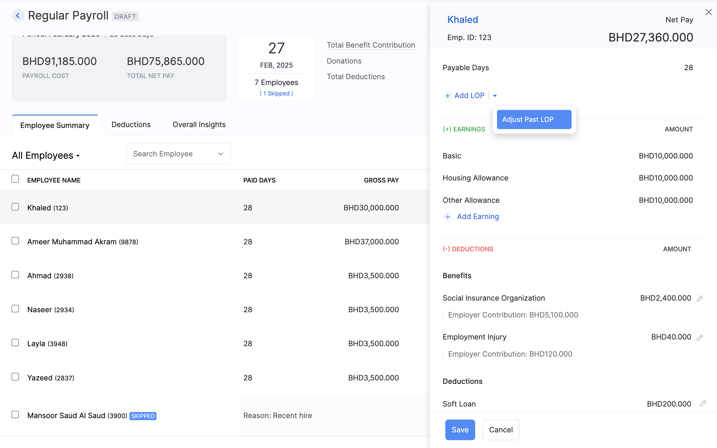 Create Pay Run