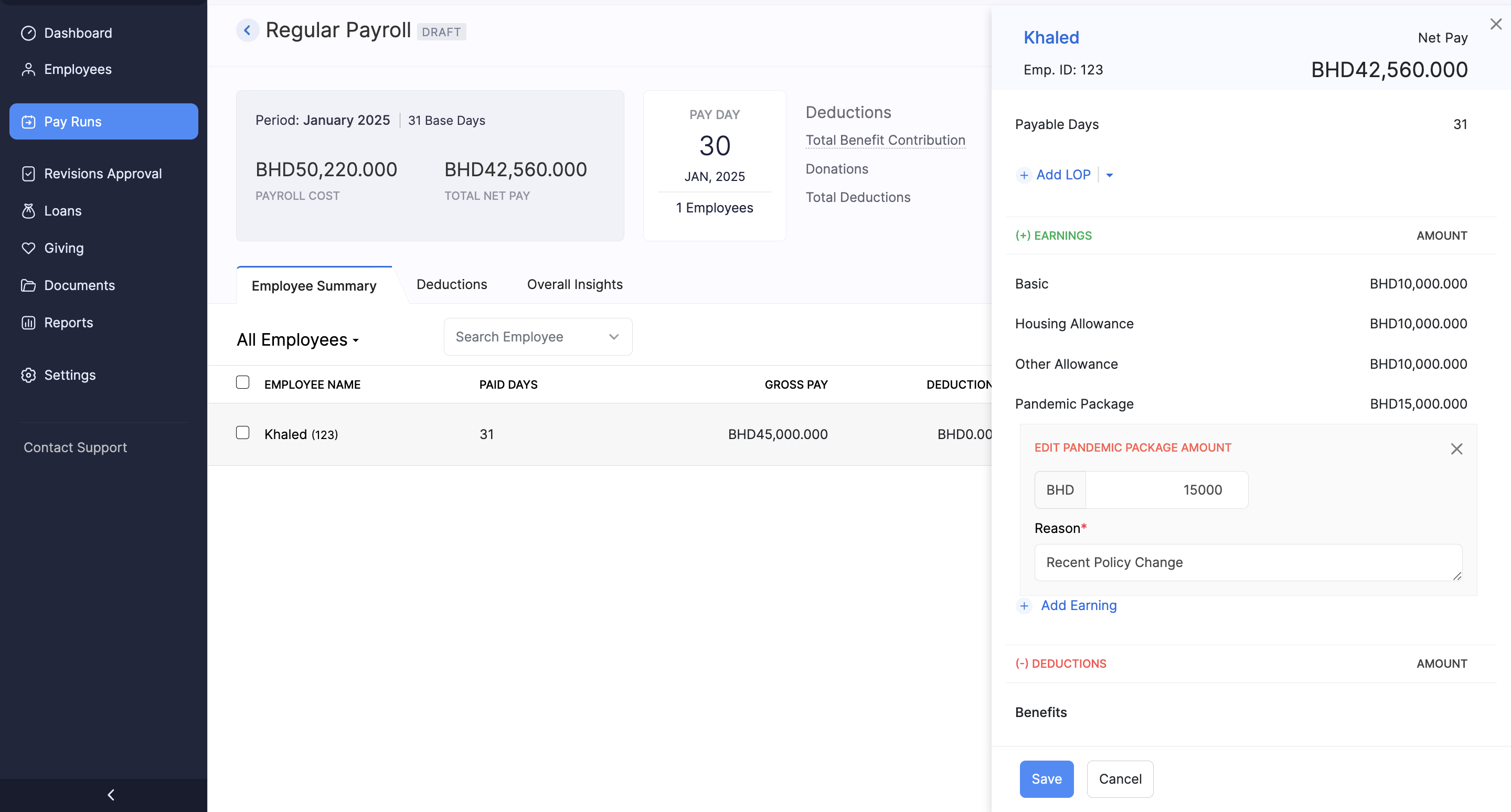 Salary Components