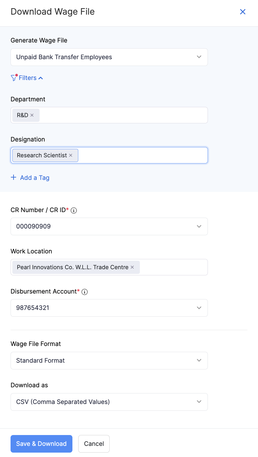 Create Pay Run