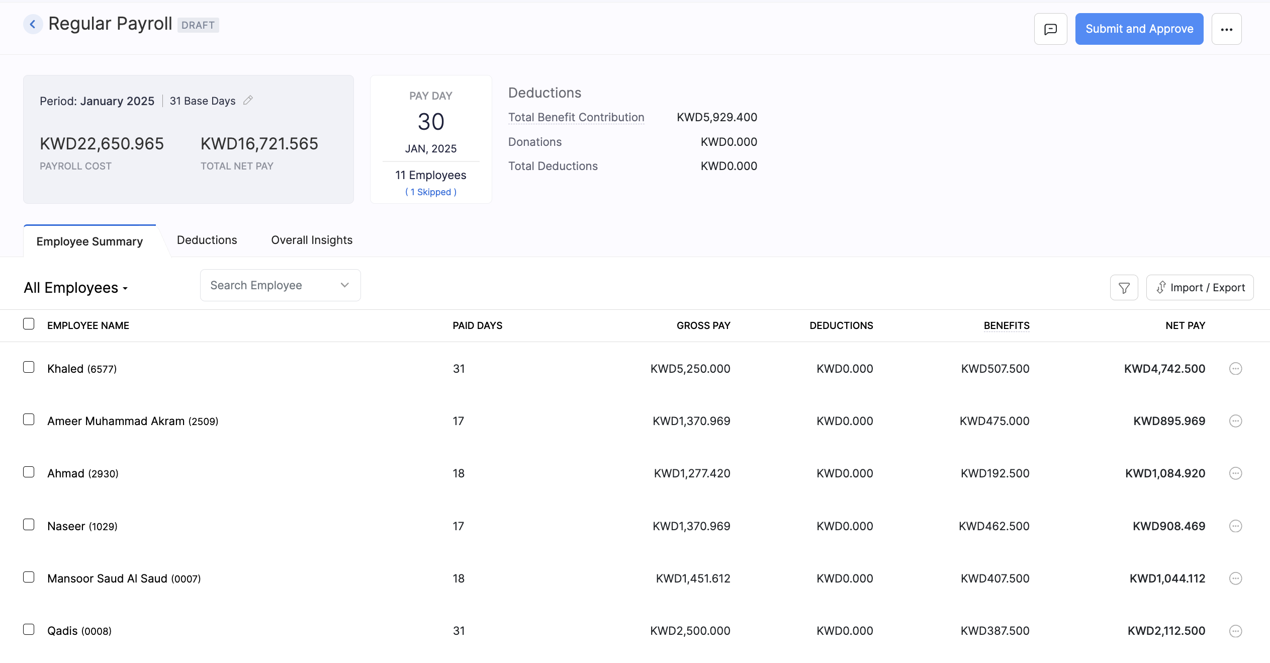 Create Pay Run