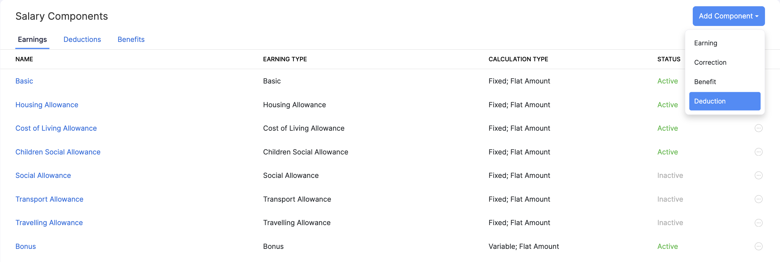 Salary Components