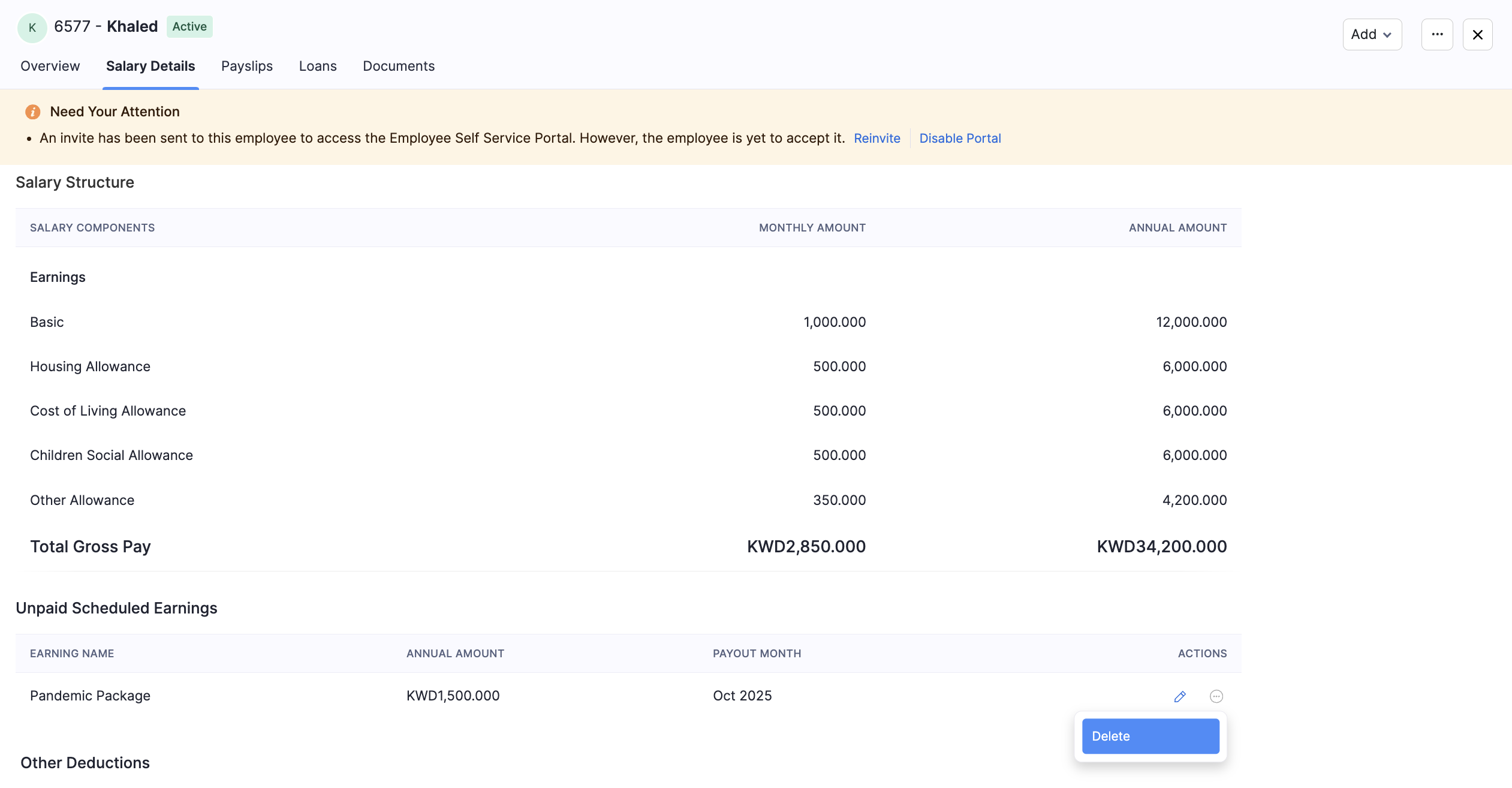 Salary Components