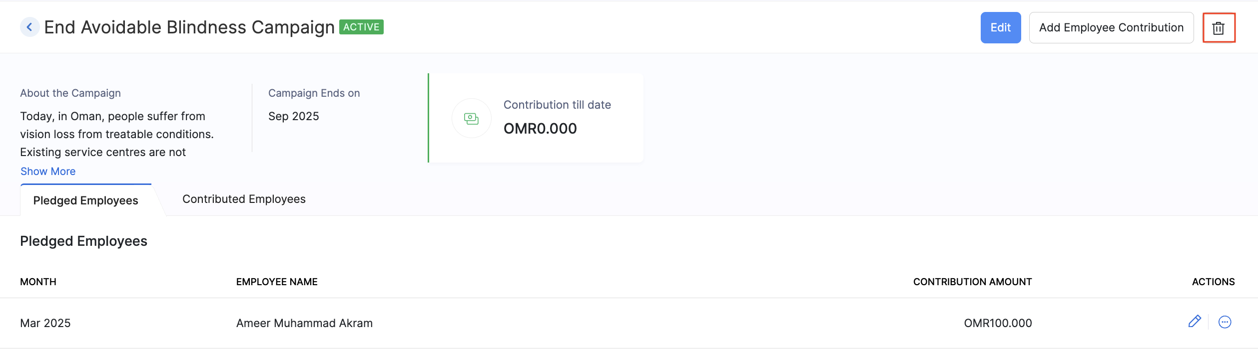 Giving Module