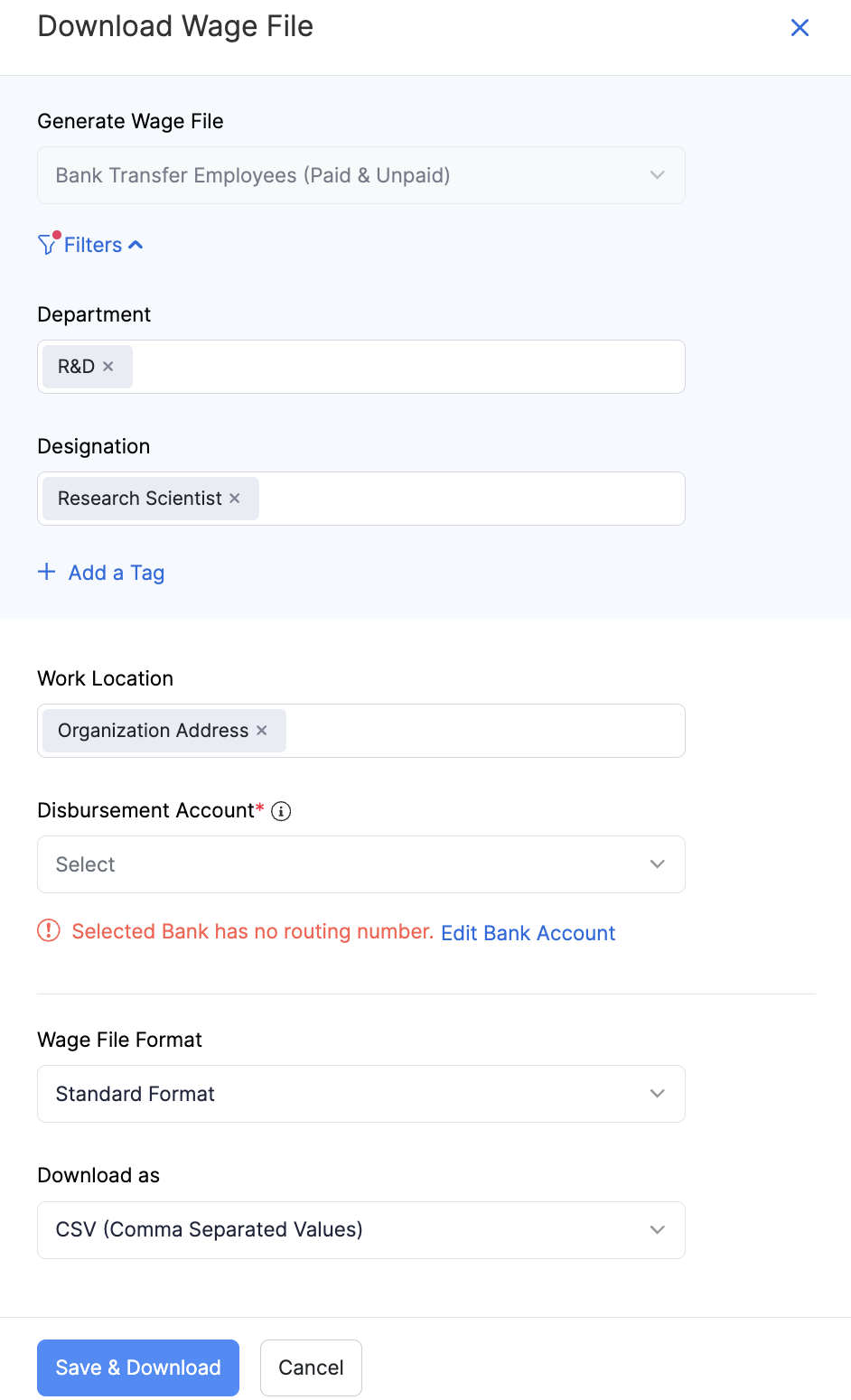 Create Pay Run