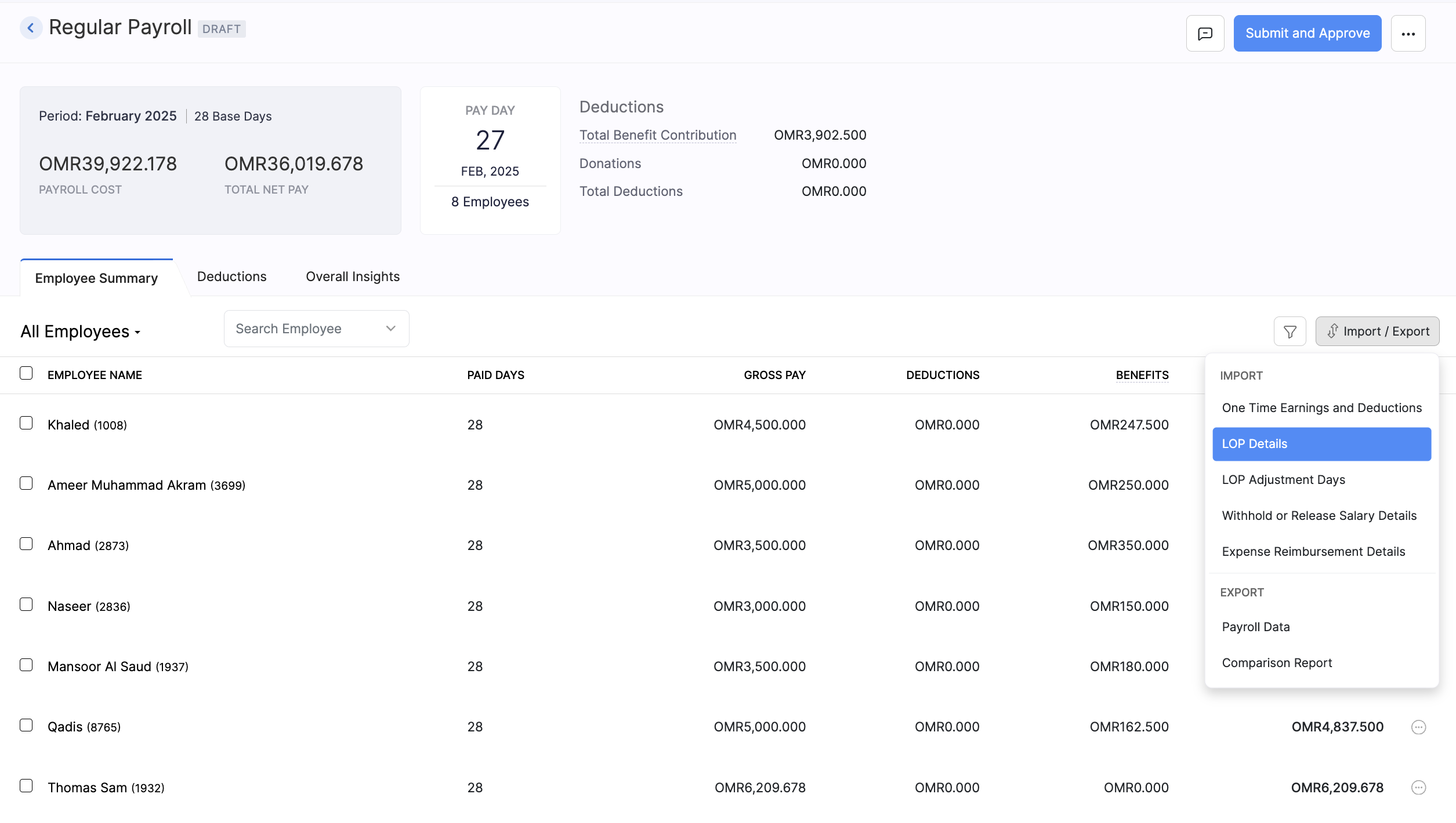 Create Pay Run